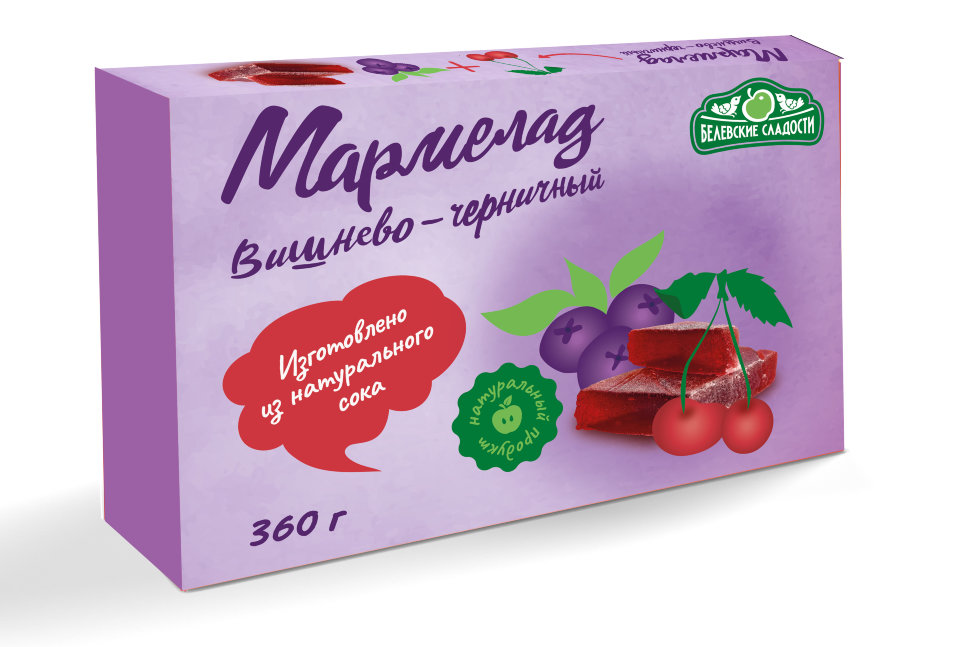  Мармелад  "Вишнево-черничный" белевский 360г   в Красном сулине