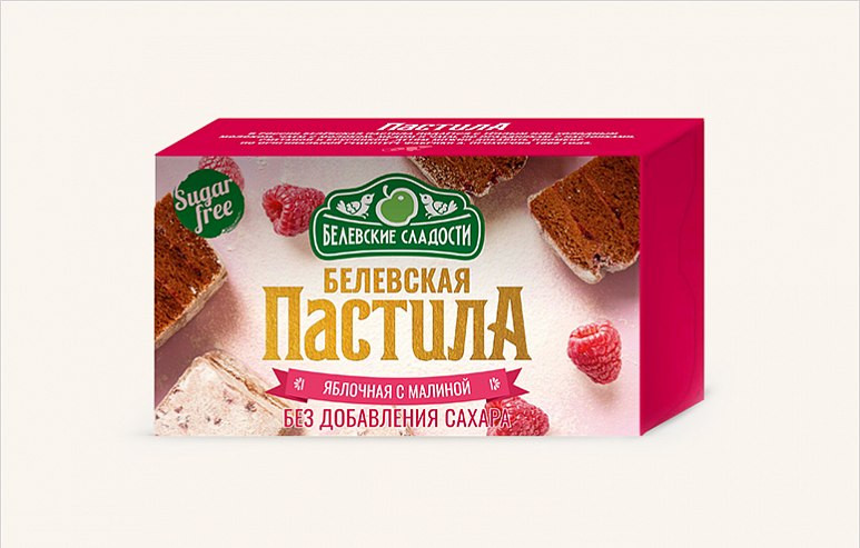  Пастила  200г диетическая с МАЛИНОЙ, НОВЫЙ ФОРМАТ (4*50г)   в Красном сулине