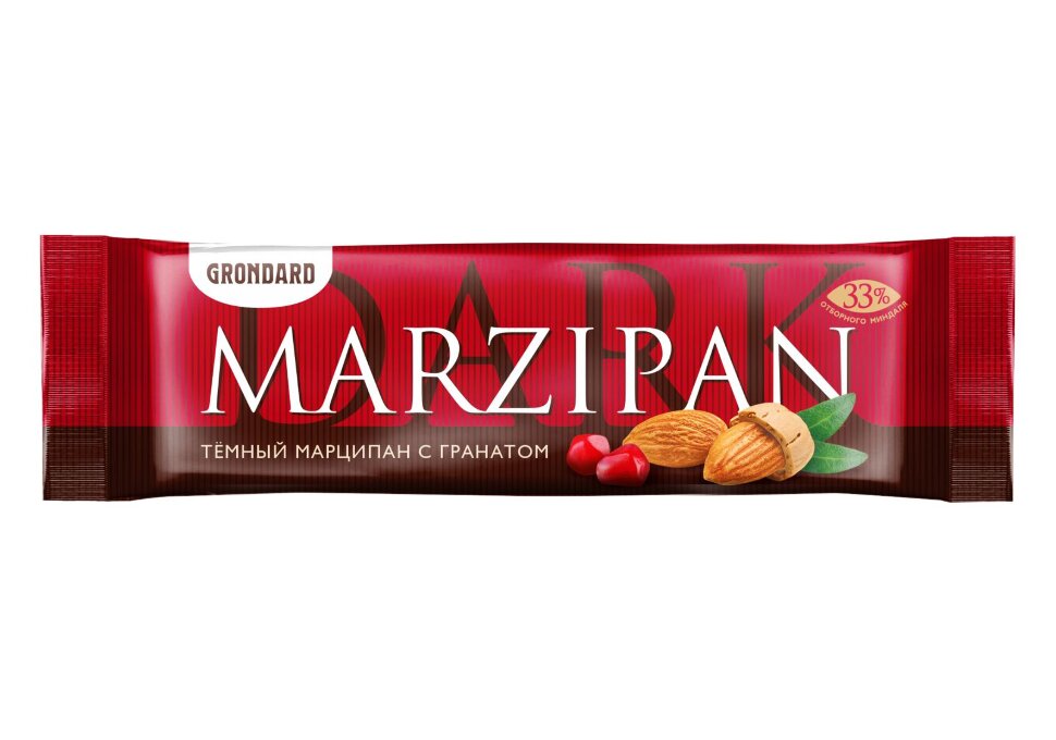  TM Grondard     (10973) Батончики глазированные Марципановые ГРАНАТ, (24шт по 50г)       в Красном сулине