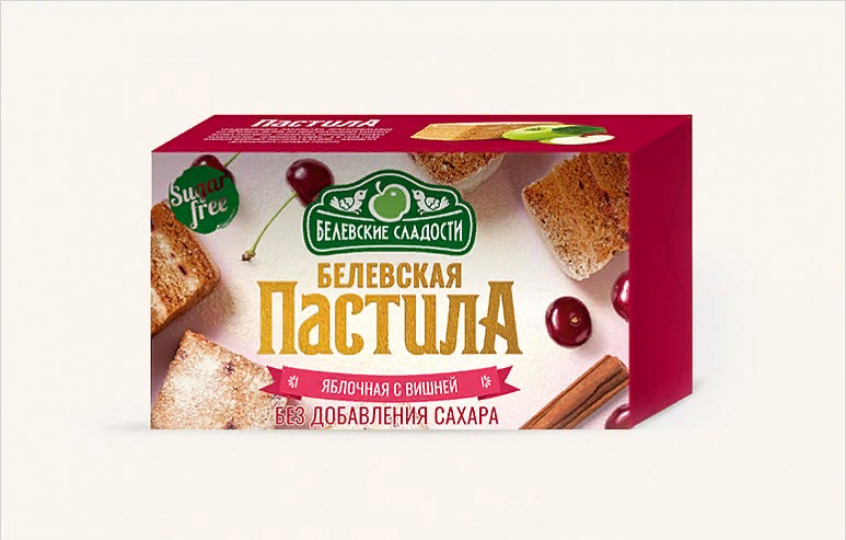  Пастила  200г диетическая С ВИШНЕЙ, НОВЫЙ ФОРМАТ (4 шт по 50гр)    в Красном сулине